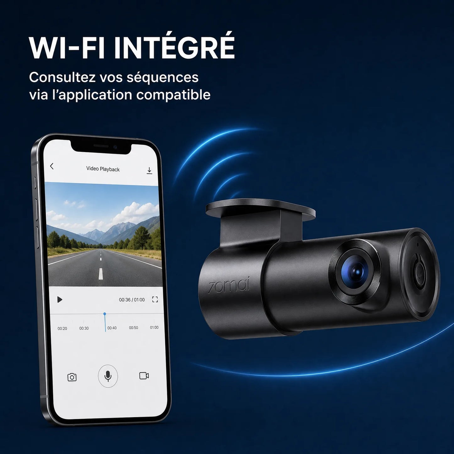 Dashcam voiture discrète 2K — 70mai M310 Plus