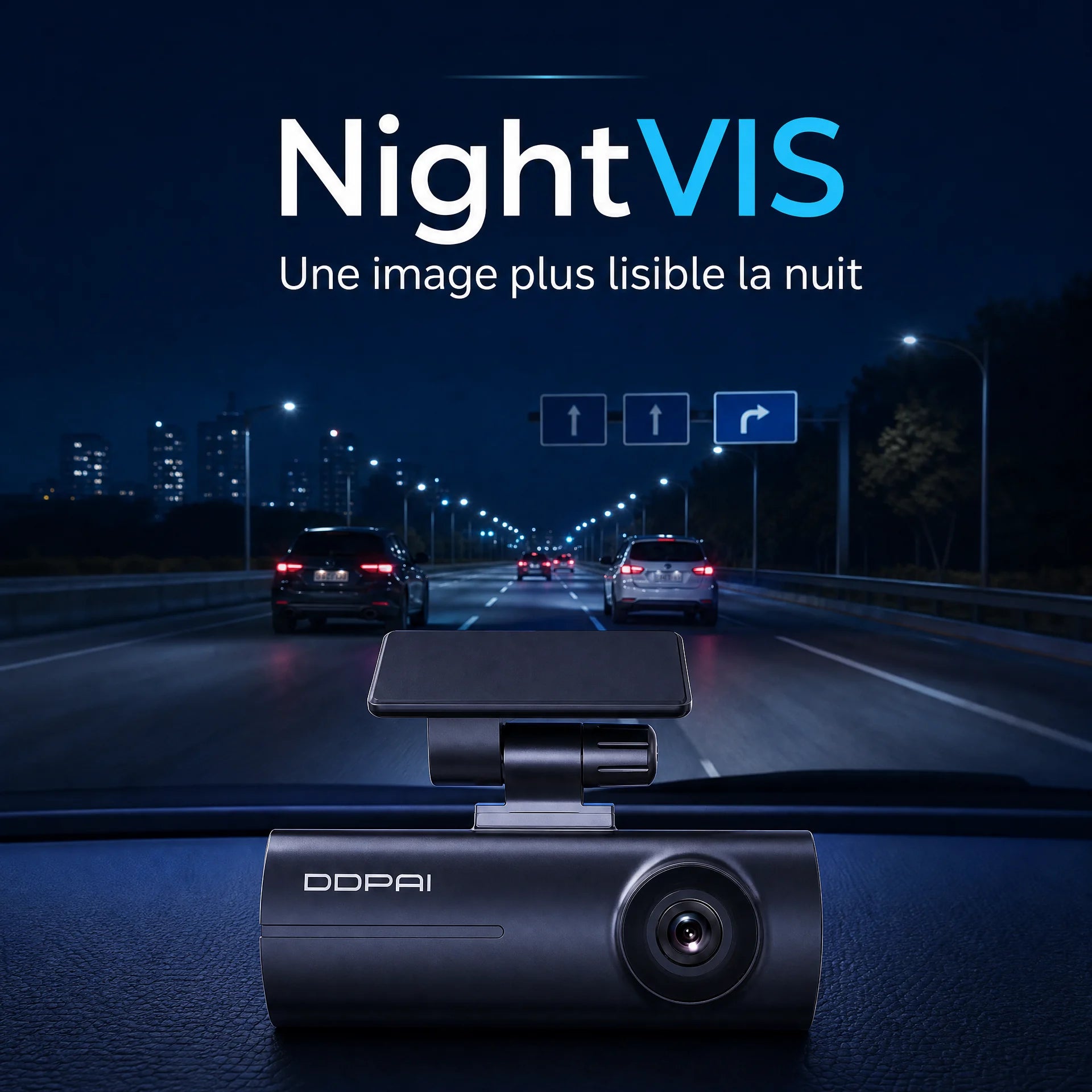 DDPAI N1 Dual dashcam avec vision nocturne NightVIS
