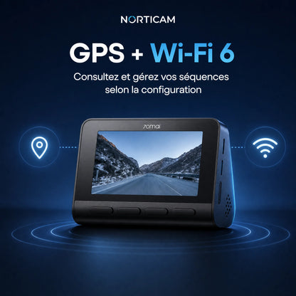 70mai A810S dashcam avec GPS et Wi-Fi 6 selon configuration