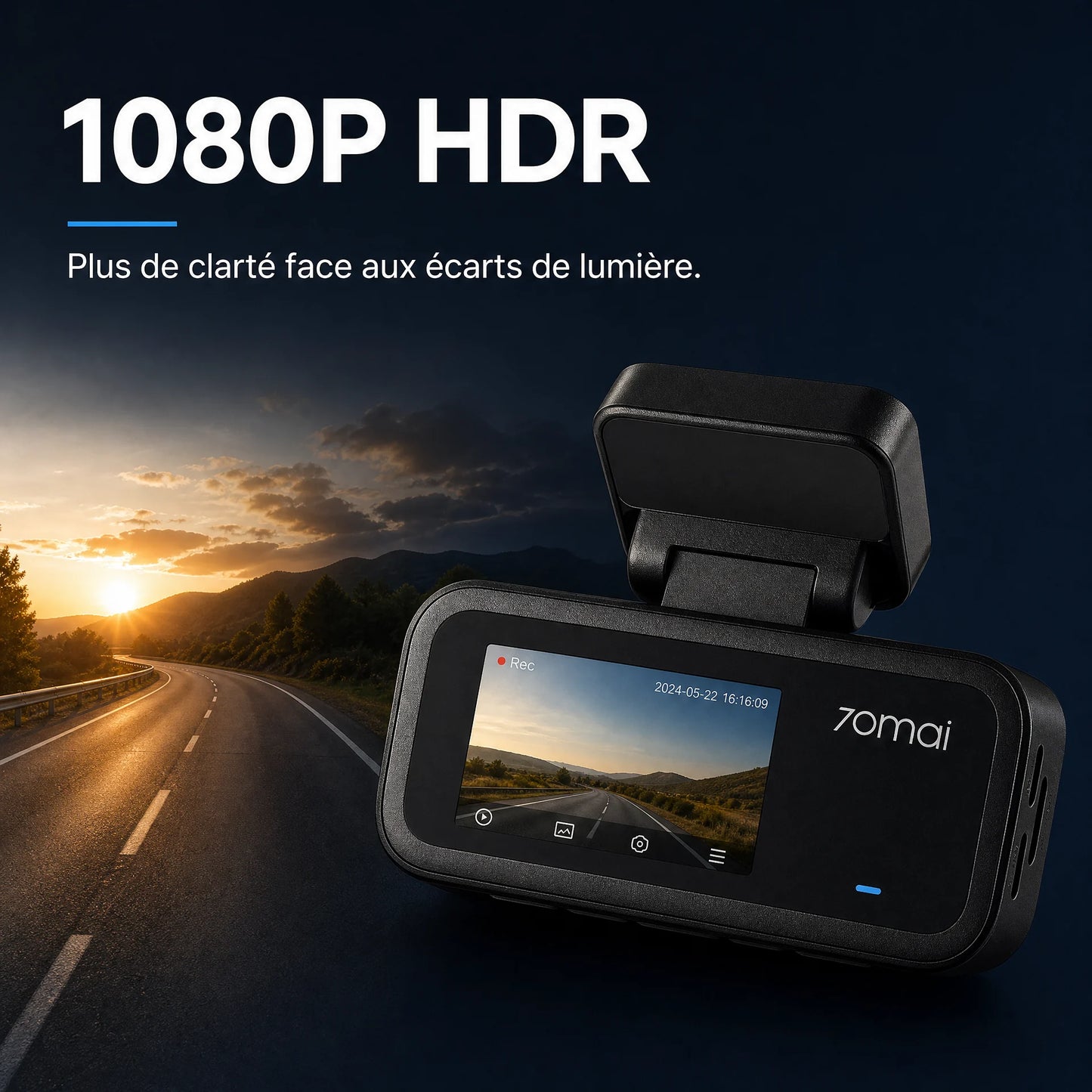 Dashcam voiture compacte HDR — 70mai A210