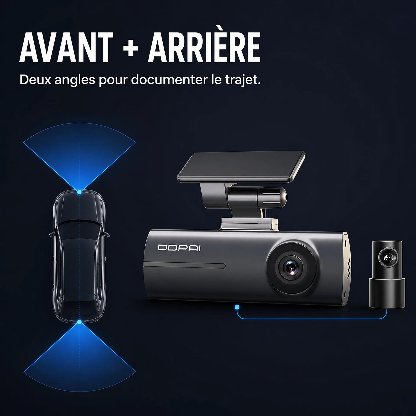 Dashcam avant arrière — DDPAI N1 Dual