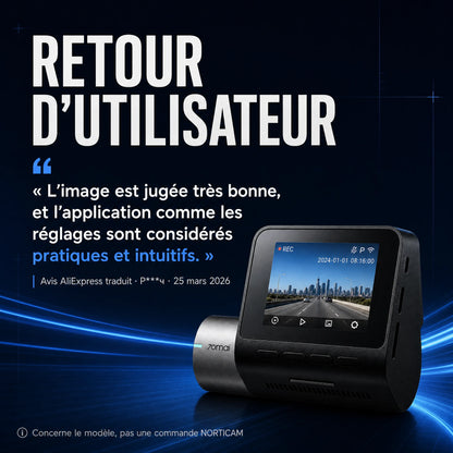 Dashcam 3K voiture avant arrière – 70mai A510