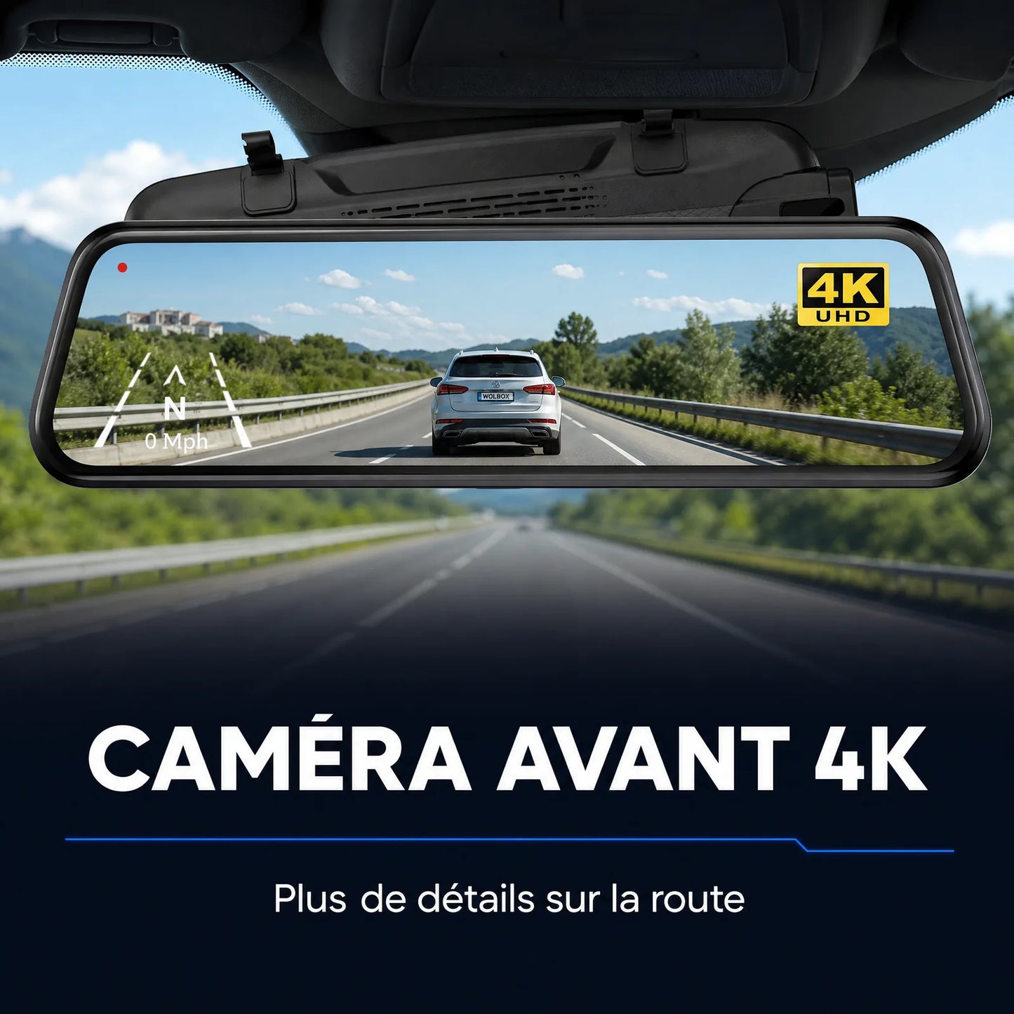 Dashcam rétroviseur sans fil 4K — WOLFBOX G930