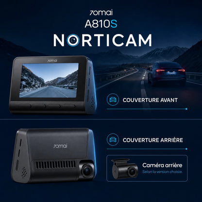 70mai A810S caméra arrière selon la version choisie