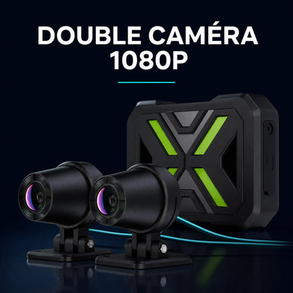 JIUYIN dashcam moto double caméra avant et arrière 1080p